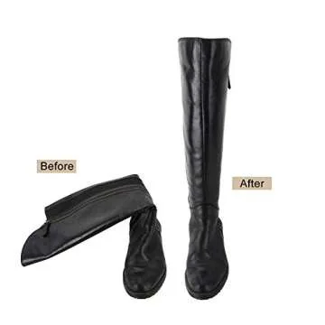 Homend 5 Pairs (10 Sheets) Boot Shaper Form Inserts Boots Tall Support for Women and Men (5 Pairs Black; 12“ Length)
