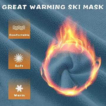 Kids Balaclava Ski Mask Winter Face Mask for Boys Girls Windproof Neck Warmer Gaiter Fleece Hood Face Cover for Cold Weather Purple, Blue