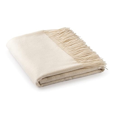Velanio Cashmere 100% Cashmere Throw Blanket with Fringe 60 x 54 Inch Super Soft Warm for Home, Trav...