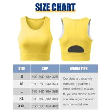Nine Bull High Impact Sports Bra for Women - Lemon Yellow