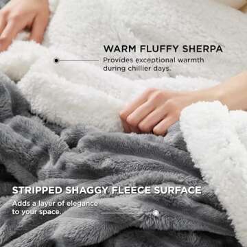 Bedsure Sherpa Throw: Luxurious Warm Fleece Blanket