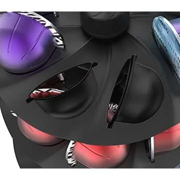EVERIE Rotary Coffee Pod Capsules Carousel Holder Organizer Compatible with 40 Nespresso Vertuoline Capsules (Black)