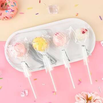 360 PCS Cake Pop Sticks and Wrappers Ties Kit