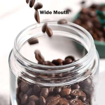 2 Pack Glass Jars with Screw Lids for Salad Dressing, 10oz Overnight Oats, Condiment Sauce, Baby Foo...