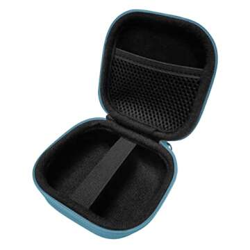 Feature Protective Case for Bose SoundLink Micro Bluetooth Speaker by WGear, Featured Design with mesh Pocket for Cable and Other Accessories, Elastic Strap to Secure Device (Stone Blue case)