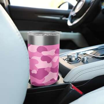 Pink Camo Trendy Hunting Camouflage Cute y2k Pattern Stainless Steel Insulated Tumbler