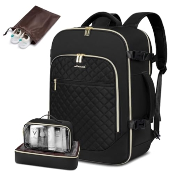 LOVEVOOK Large Travel Backpack for Women, 40L Carry On Backpack Flight Approved,Waterproof Suitcase ...