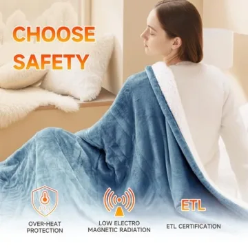 Cozy Heated Electric Blanket King Size with Dual Control