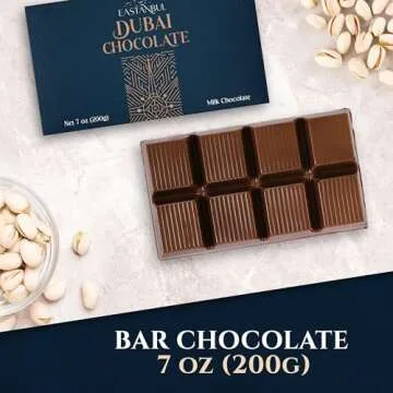Eastanbul Dubai Chocolate Bar with Pistachio, 7oz