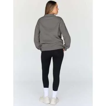 Trendy Queen Womens Oversized Sweatshirts Turtleneck Pullover Long Sleeve Hoodies Tops Fall Fashion Outfits 2025 Clothes DarkGrey L