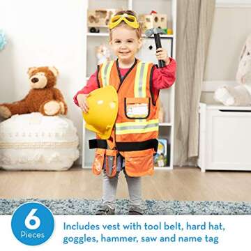 Melissa & Doug Construction Worker Costume for Kids