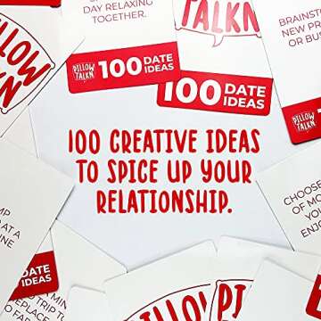 Pillow Talk 100 Date Night Ideas Cards Valentines Gift for Couples