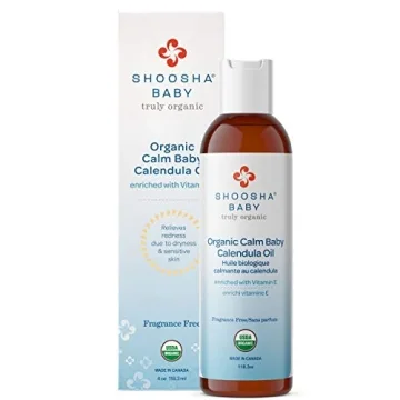 Shoosha Organic Calendula Oil Fragrance Free for Babies – Real Calendula Oil Massage Moisturizer