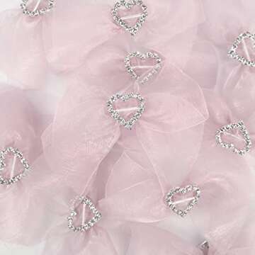 AIMUDI Pink Organza Bows for Gift Wrapping and Crafts