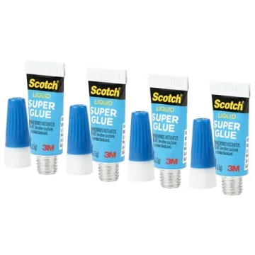 Scotch Super Glue Liquid 4-Pack - Quick Fix Tubes