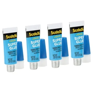 Scotch Super Glue Liquid 4-Pack - Quick Fix Tubes