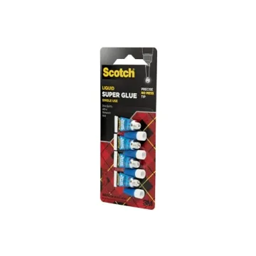 Scotch Super Glue Liquid 4-Pack - Quick Fix Tubes
