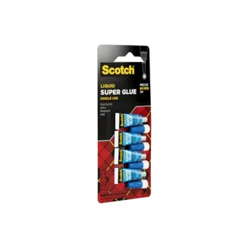 Scotch Super Glue Liquid 4-Pack - Quick Fix Tubes