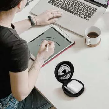 Woyinger Round Earbud Case - Stylish Portable Organizer