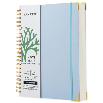 Hardcover Spiral Notebook, 8.5 x 11 IN Notebooks College Ruled, 110 GSM Thick Lined Paper Notebooks ...