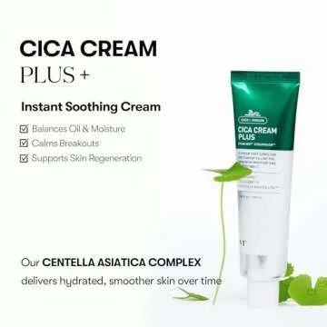VT COSMETICS Cica Cream Plus, Hydrating & Calming Face Moisturizer with Centella Asiatica, Lightweig...
