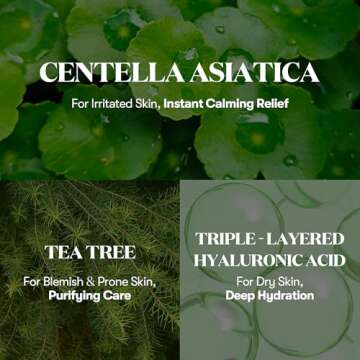 VT COSMETICS Cica Cream Plus, Hydrating & Calming Face Moisturizer with Centella Asiatica, Lightweight Soothing Cream for Acne, Oily, Dry and Sensitive Skin, Korean Skincare for acne prone skin