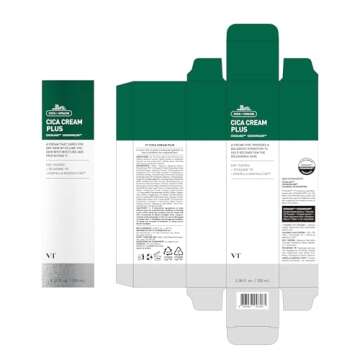 VT COSMETICS Cica Cream Plus, Hydrating & Calming Face Moisturizer with Centella Asiatica, Lightweight Soothing Cream for Acne, Oily, Dry and Sensitive Skin, Korean Skincare for acne prone skin