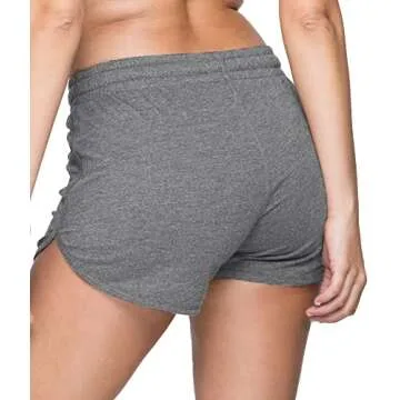 COLOSSEUM Active Women's Simone Cotton Blend Yoga and Running Short (Smoked Pearl, Large)