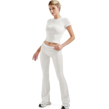 SUUKSESS Women’s Y2K Lounge Set with Foldover Pants