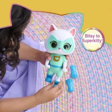 Just Play Disney Junior SuperKitties Cat-Tastic Transforming Bitsy, Toys for Kids Ages 3 Up