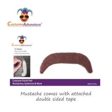 60's Hippie Sonny Wig and Mustache Costume Set