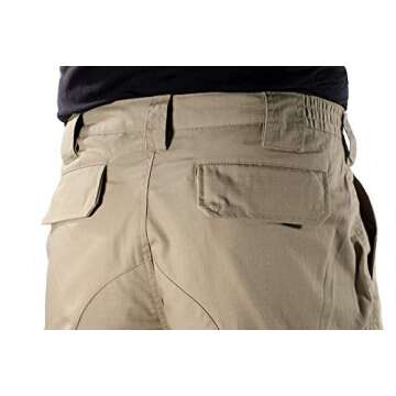 LA Police Gear Men's Basic Operator Pant, Elastic Waistband Uniform Cargo Pant with Blousing Strings, Durable EDC Tac Pants - Coyote - 32 x 32