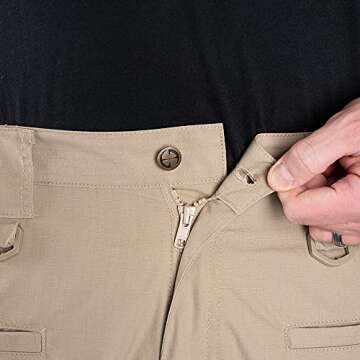 LA Police Gear Men's Basic Operator Pant, Elastic Waistband Uniform Cargo Pant with Blousing Strings, Durable EDC Tac Pants - Coyote - 32 x 32