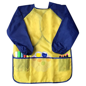 Bassion Kids Art Smocks Waterproof Long Sleeve with Pockets
