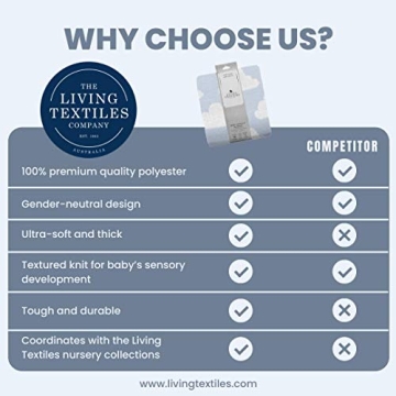 Cozy Living Textiles Blue Clouds Chenille Blanket 40x30