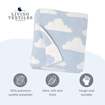 Cozy Living Textiles Blue Clouds Chenille Blanket 40x30
