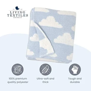 Cozy Living Textiles Blue Clouds Chenille Blanket 40x30