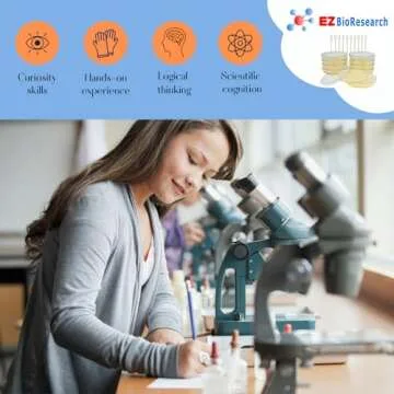 EZ BioResearch Bacteria Science Kit (IV): Top Science Fair Project Kit. Prepoured LB-Agar Plates And Cotton Swabs. Exclusive Free Science Fair Project E-Book Packed With Award Winning Experiments (IV)