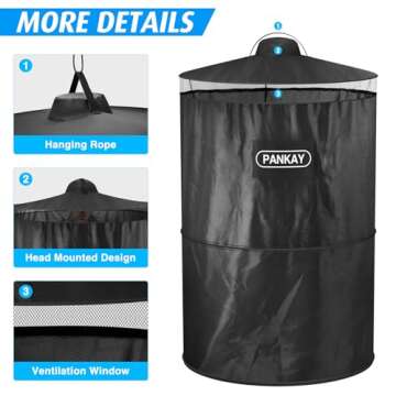 PANKAY Pop Up Privacy Tent, Portable Outdoor Camping Bathroom Toilet Tent, Collapsible Shelter for Camping & Emergency – Lightweight & Sturdy, Easy Set Up, Foldable - with Carry Bag