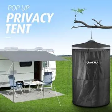 PANKAY Pop Up Privacy Tent, Portable Outdoor Camping Bathroom Toilet Tent, Collapsible Shelter for Camping & Emergency – Lightweight & Sturdy, Easy Set Up, Foldable - with Carry Bag