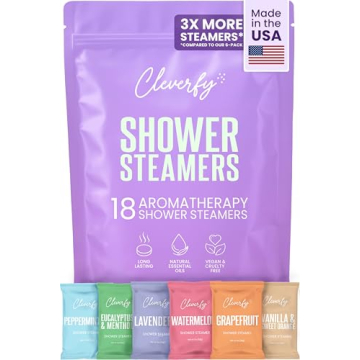 Cleverfy Shower Steamers Aromatherapy - 18 Pack with Essential Oils for Self-Care