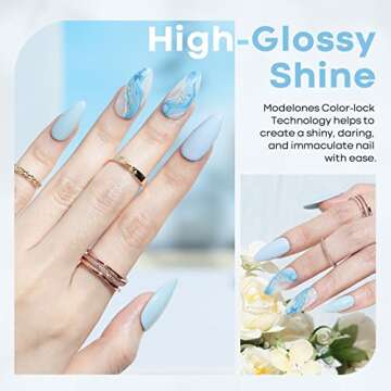 Modelones Gel Nail Polish Kit, 36 Pcs All-Season Neutral Pink Blue Gel Polish Set Soak Off Caramel Nude Brown Tan Nail Polish Starter Manicure with Matte Gloss Top Base Coat Nail Primer Gift for Women