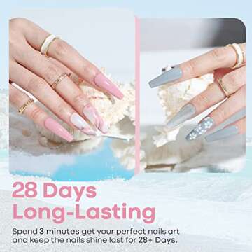 Modelones Gel Nail Polish Kit, 36 Pcs All-Season Neutral Pink Blue Gel Polish Set Soak Off Caramel Nude Brown Tan Nail Polish Starter Manicure with Matte Gloss Top Base Coat Nail Primer Gift for Women