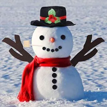 Lansian 16Pcs Christmas Snowman Decorating Making Kit Snow Toys Outdoor Fun Kids for Christmas Winter Holiday Party Decoration Gifts Funny Toys