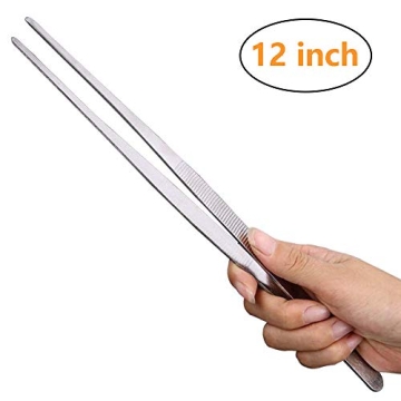 Gutsdoor Stainless Steel Kitchen Tweezers for Precision Cooking