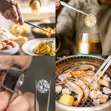 Gutsdoor Stainless Steel Kitchen Tweezers for Precision Cooking