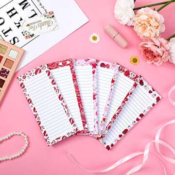 Valentine's Day Magnetic To Do List Notepads - 6 Pieces