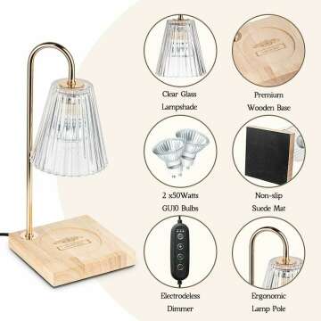 Dimmable Electric Candle Warmer for Home Decor