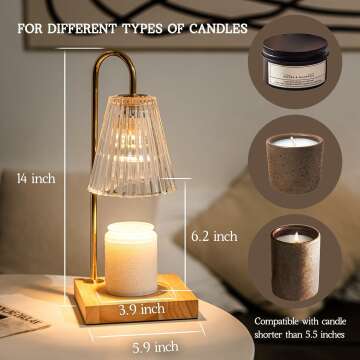 Dimmable Electric Candle Warmer for Home Decor