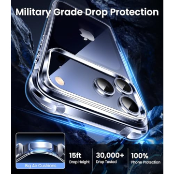 Mkeke Clear Case for iPhone 17 Pro Max with Drop Protection